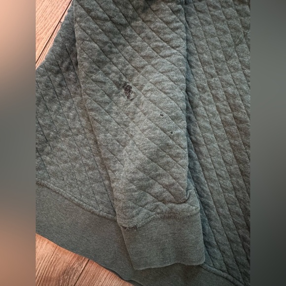 Patagonia Sweater Womens Size XS Green Organic Cotton Quilted Snap T Pullover - Picture 5 of 10